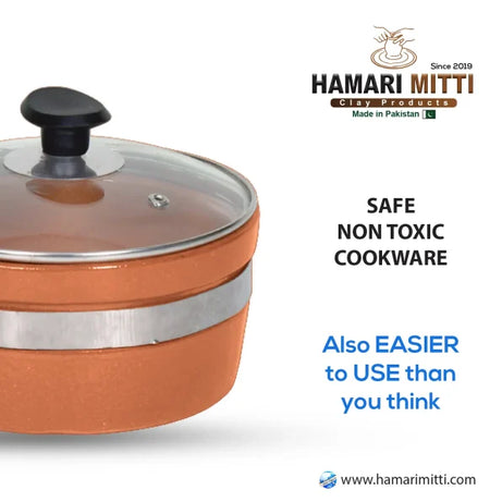 Glazed Clay Saucepan