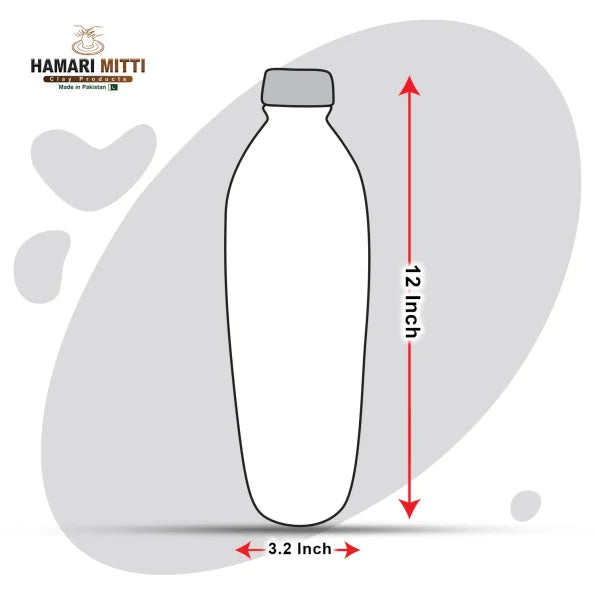 Handcrafted Clay Water Bottle 1000ml