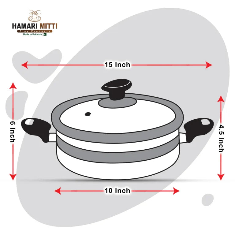 Flat Glazed Clay Karahi