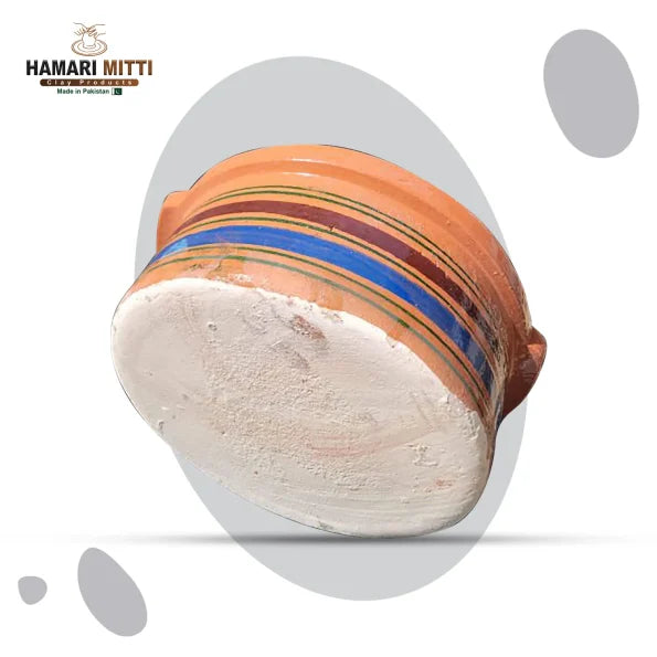 Flat Handi with Clay Lid (2.5-3kg Cooking Capacity)