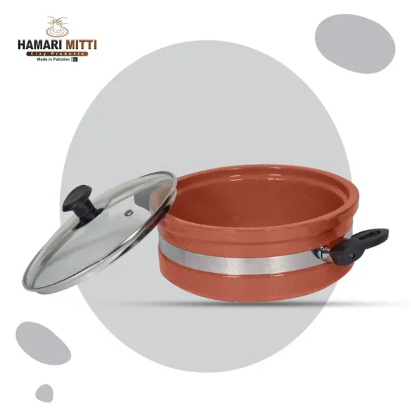 Flat Glazed Clay Karahi
