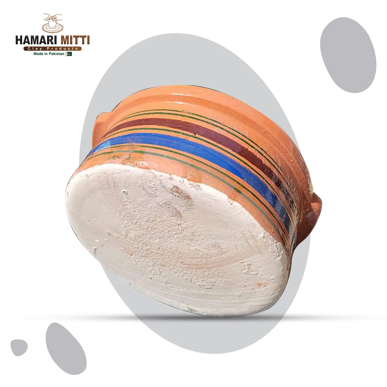 Flat Handi with Clay Lid (1-1.5kg Cooking Capacity)