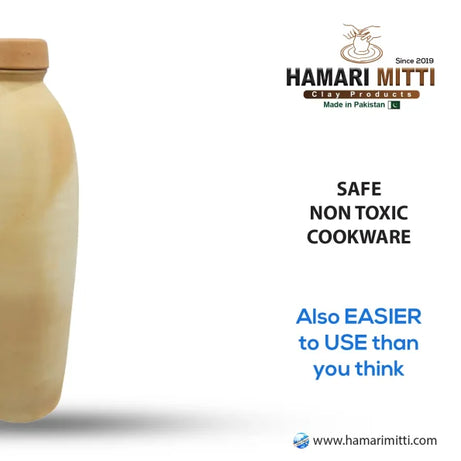 Handcrafted Clay Water Bottle 1000ml