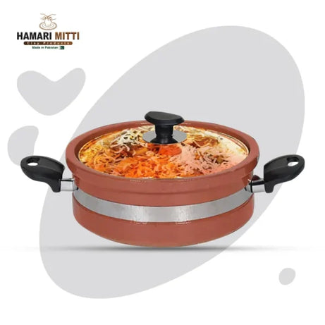 Flat Glazed Clay Karahi