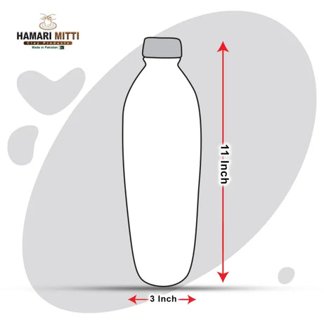 Handcrafted Clay Water Bottle 500ml